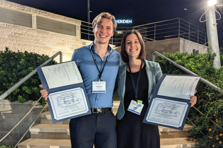 Poster awards for Anna Krapf and Hendrik Holz at the ECI in Split!
